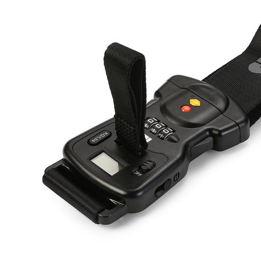 Lifetrons 3-in-1 Smart Luggage Belt with Digital Scale & Lock | TSA-Ready Security & Weight Prevention (LB10BC)