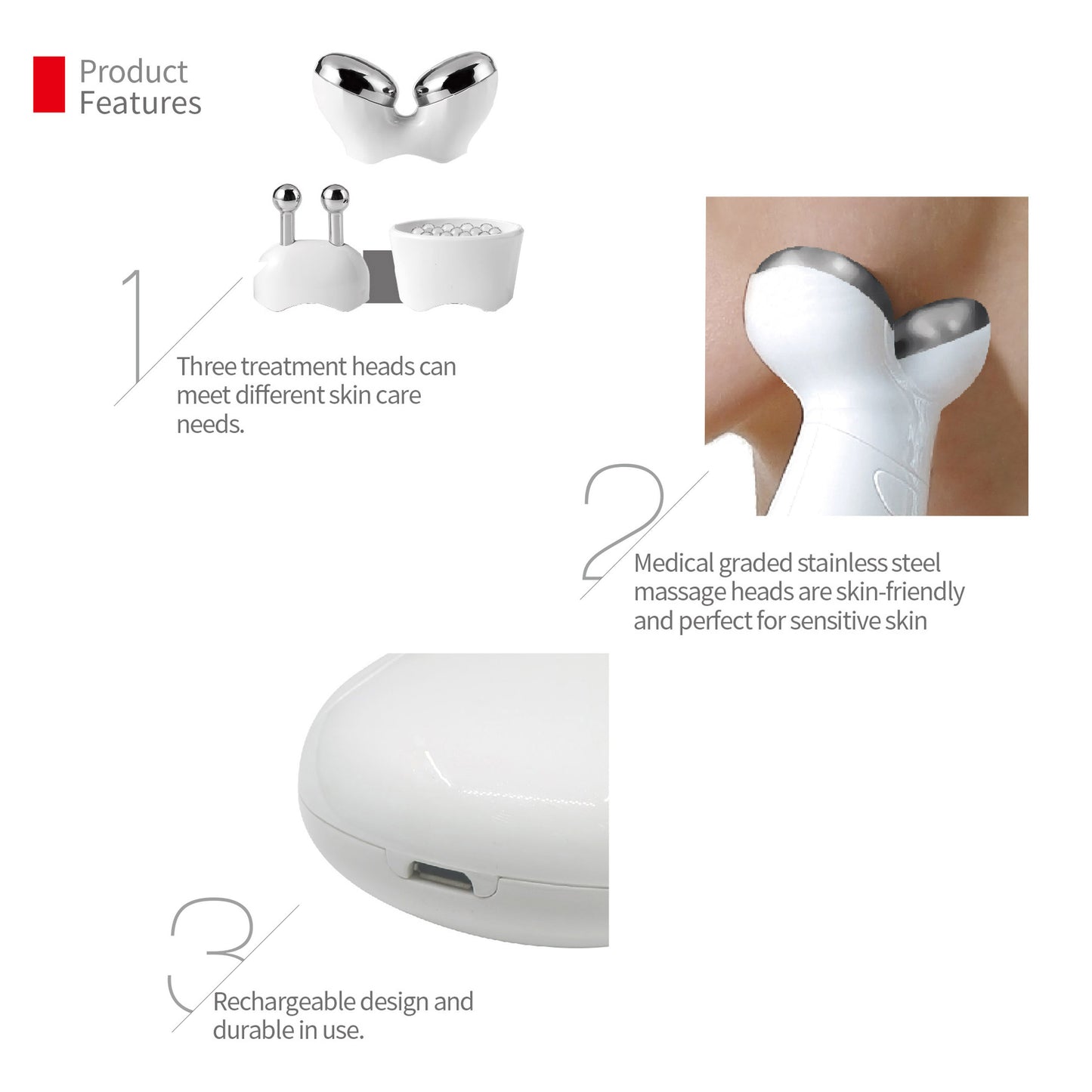 Lifetrons Switzerland Microcurrent Face Lifting Device EP-400D | EMS V-Face Firming and Shaping / Wrinkle Reduction / Red Light Therapy