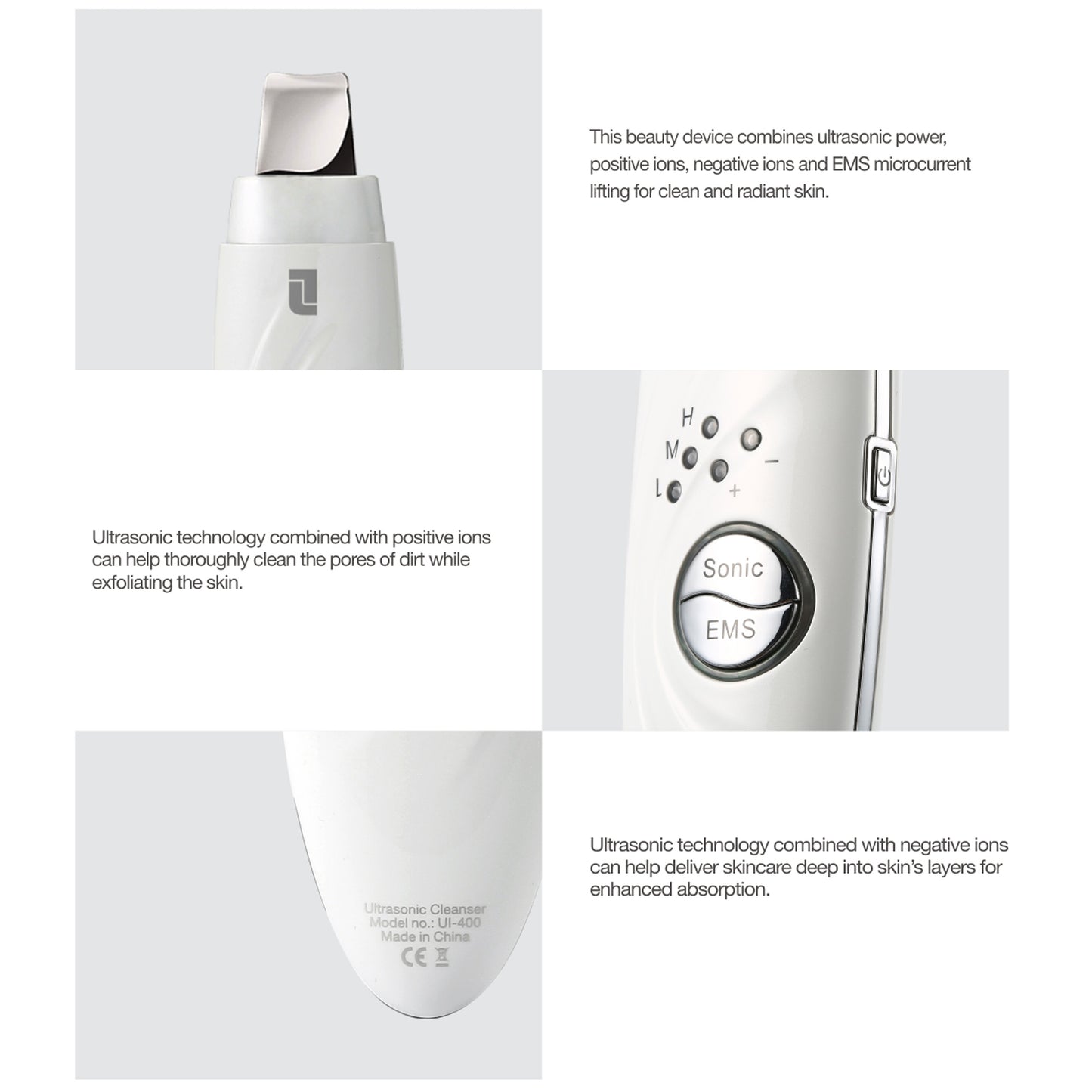 【Say Goodbye to Stubborn Pore Buildup 👋】Lifetrons UI-400 Ultrasonic Skin Scrubber | EMS Lifting & Deep Cleansing Device
