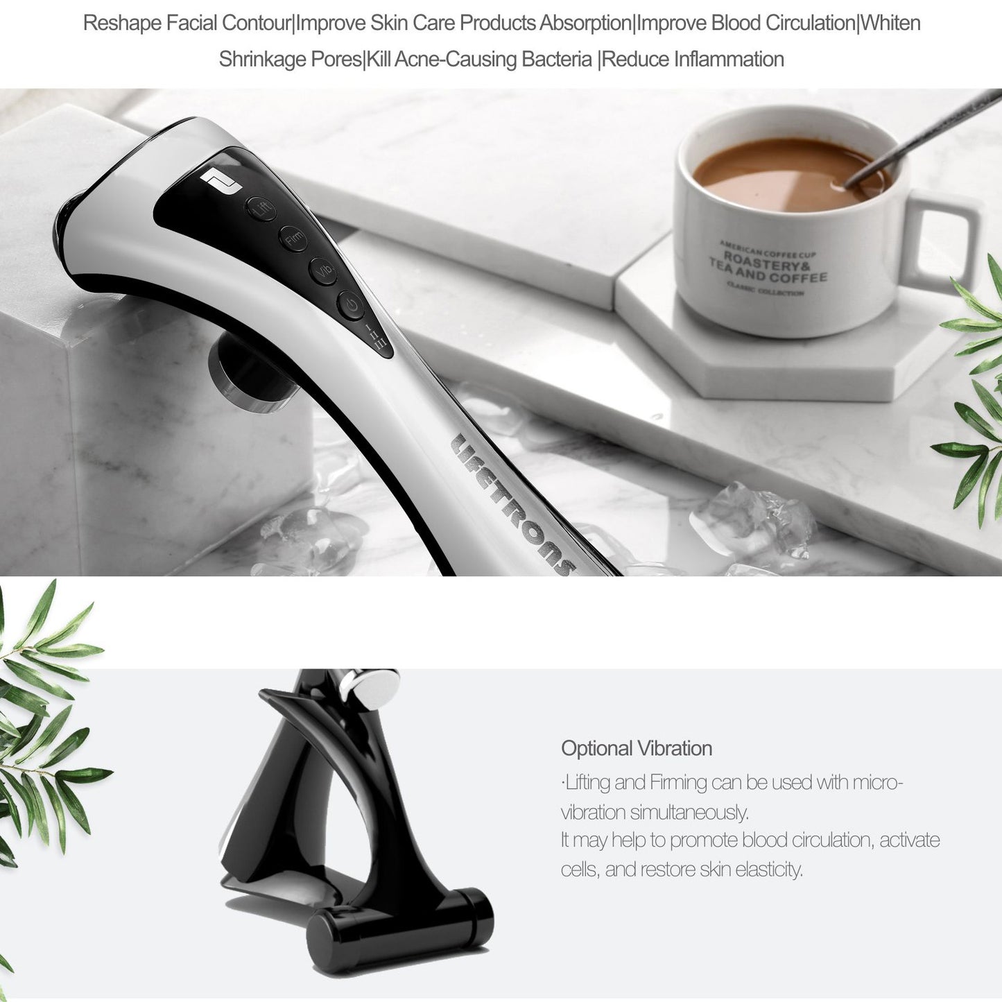 Lifetrons 7-in-1 Ultimate Anti-Aging Beauty Device TPML-100 | Microcurrent Phototherapy Hot & Cold Lift V-Face