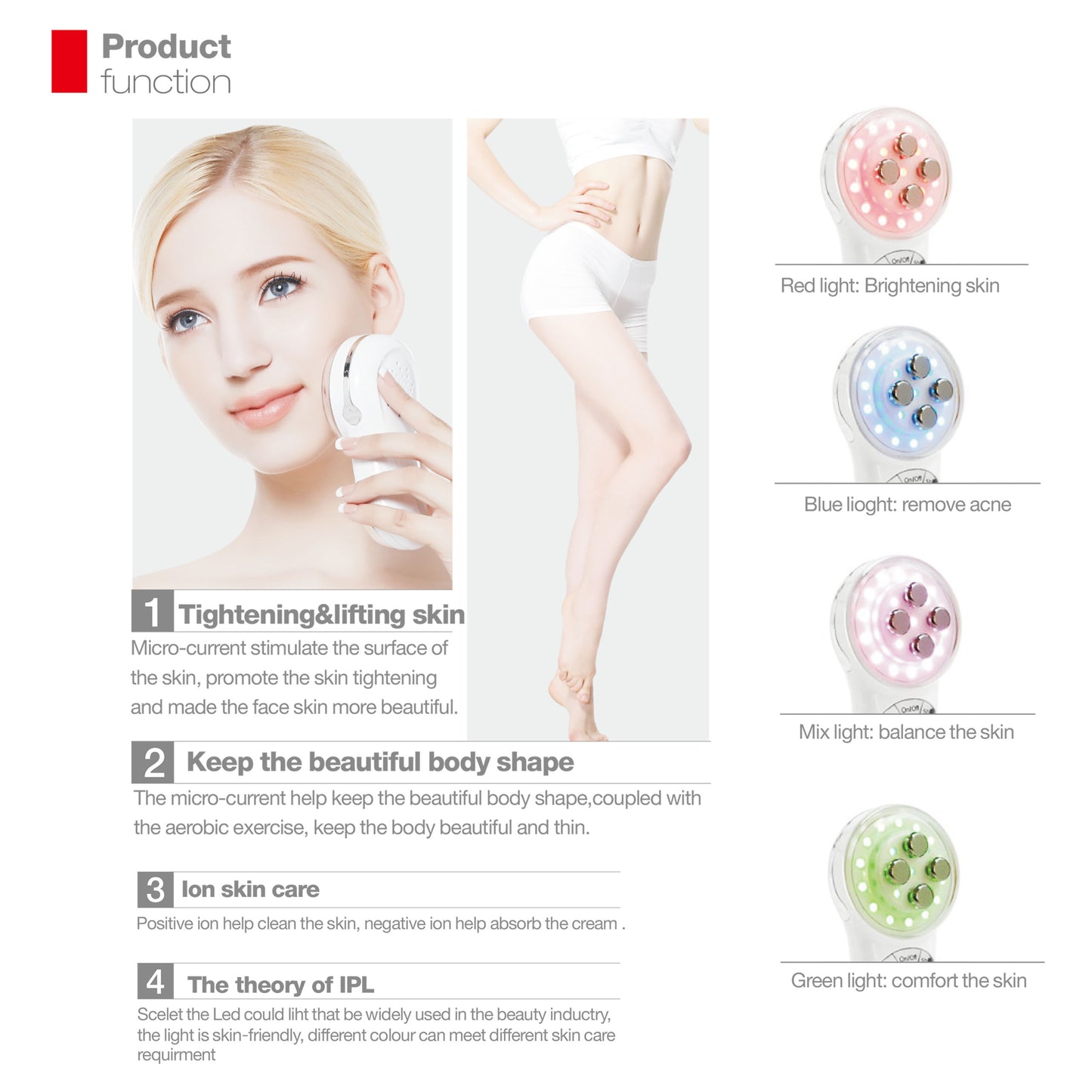 [Fade Spots & Microcurrent Tightening] Lifetrons EP-300E Microcurrent Photon Rejuvenation Device