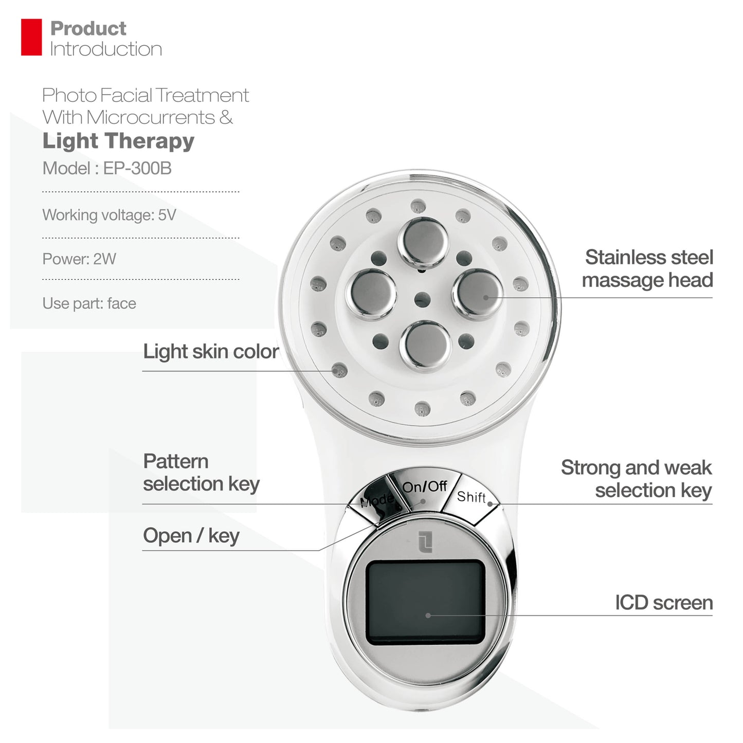 [Fade Spots & Microcurrent Tightening] Lifetrons EP-300E Microcurrent Photon Rejuvenation Device