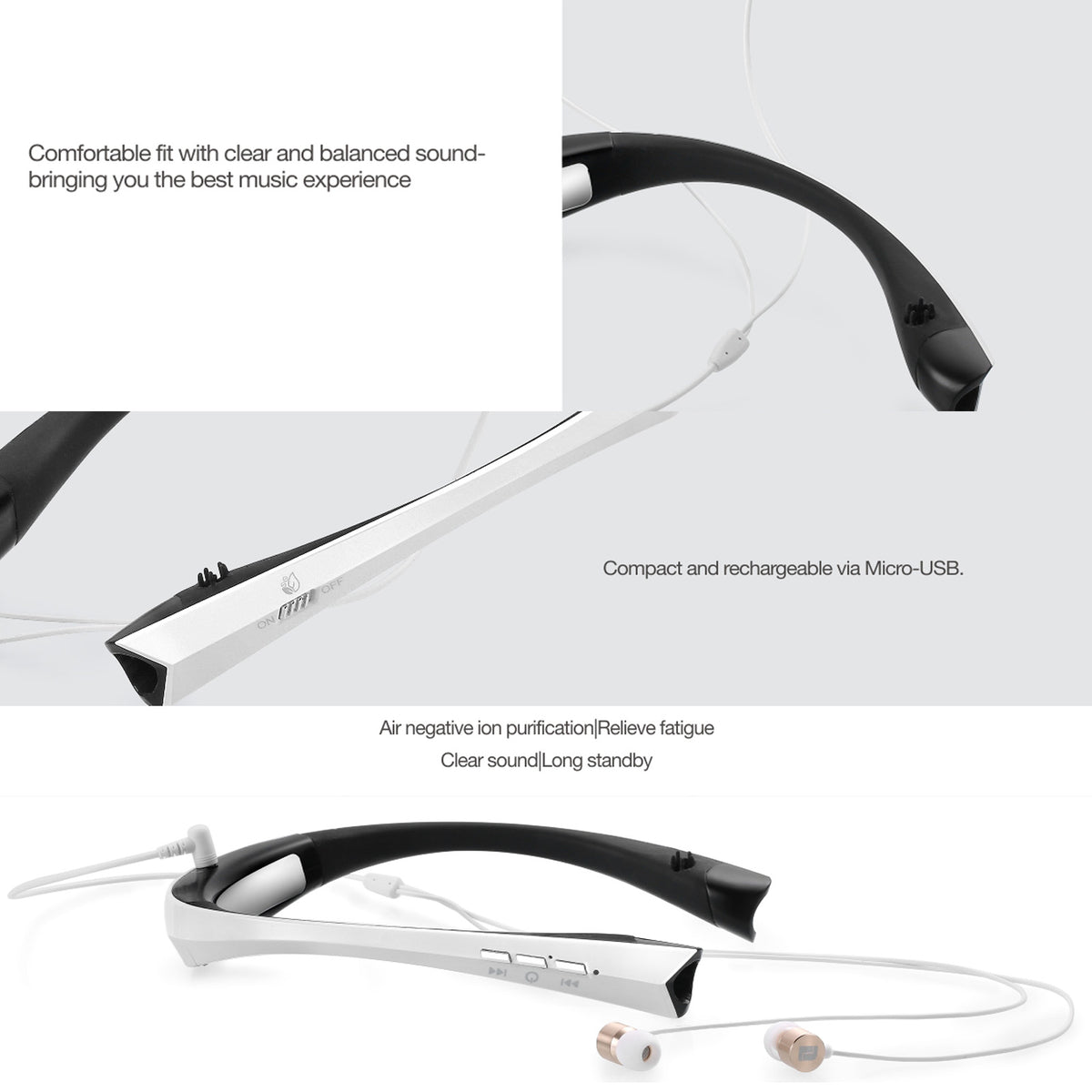 LIFETRONS | Negative Ion Air Purifying Wireless Earbuds First-ever 2-in-1 / Portable Air Purifier / Hay Fever Relief / True Wireless Earbuds EH-100