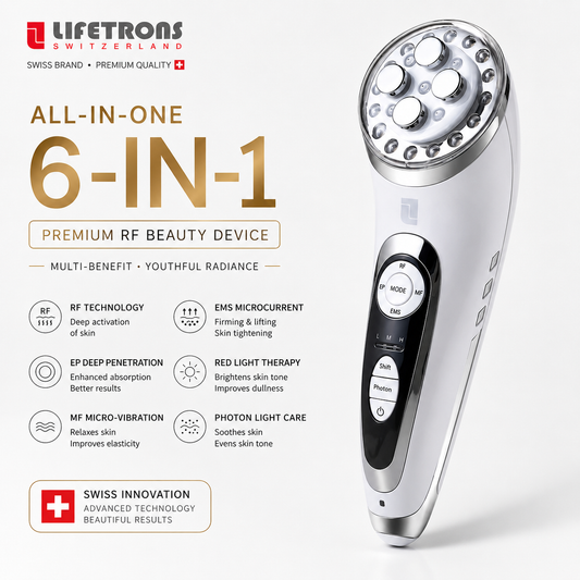 【Ultimate All-in-One Anti-Aging Beauty Device⭐】Lifetrons RP-100｜RF Radio Frequency｜EMS Microcurrent｜Electroporation Import｜Acne Red and Blue Light