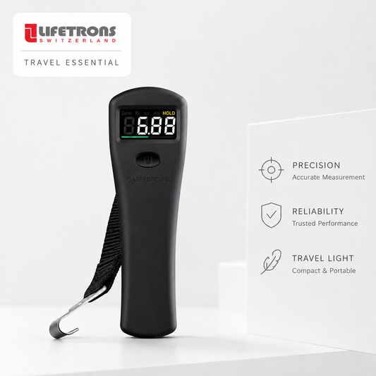 Lifetrons Switzerland Portable Digital Color Display Luggage Scale FG-6019