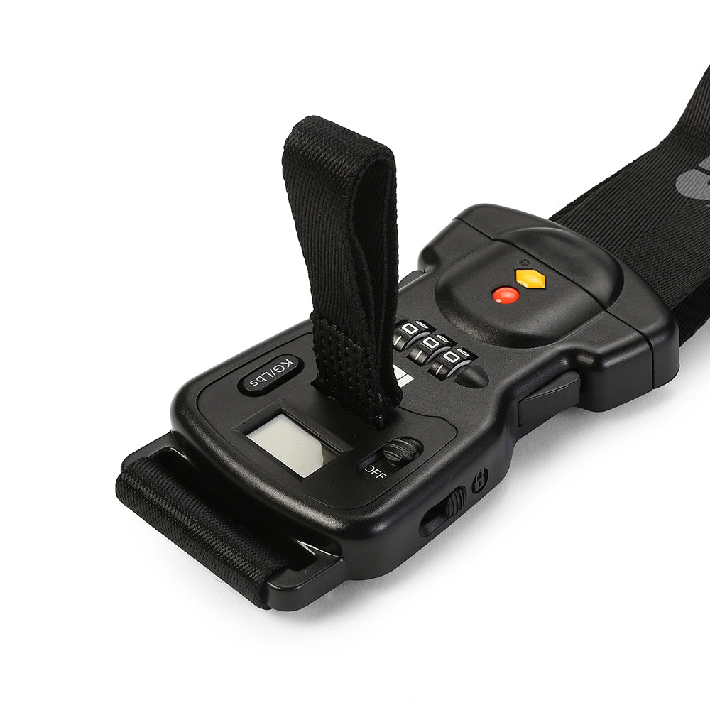 Lifetrons 3-in-1 Smart Luggage Belt with Digital Scale & Lock | TSA-Ready Security & Weight Prevention (LB10BC)